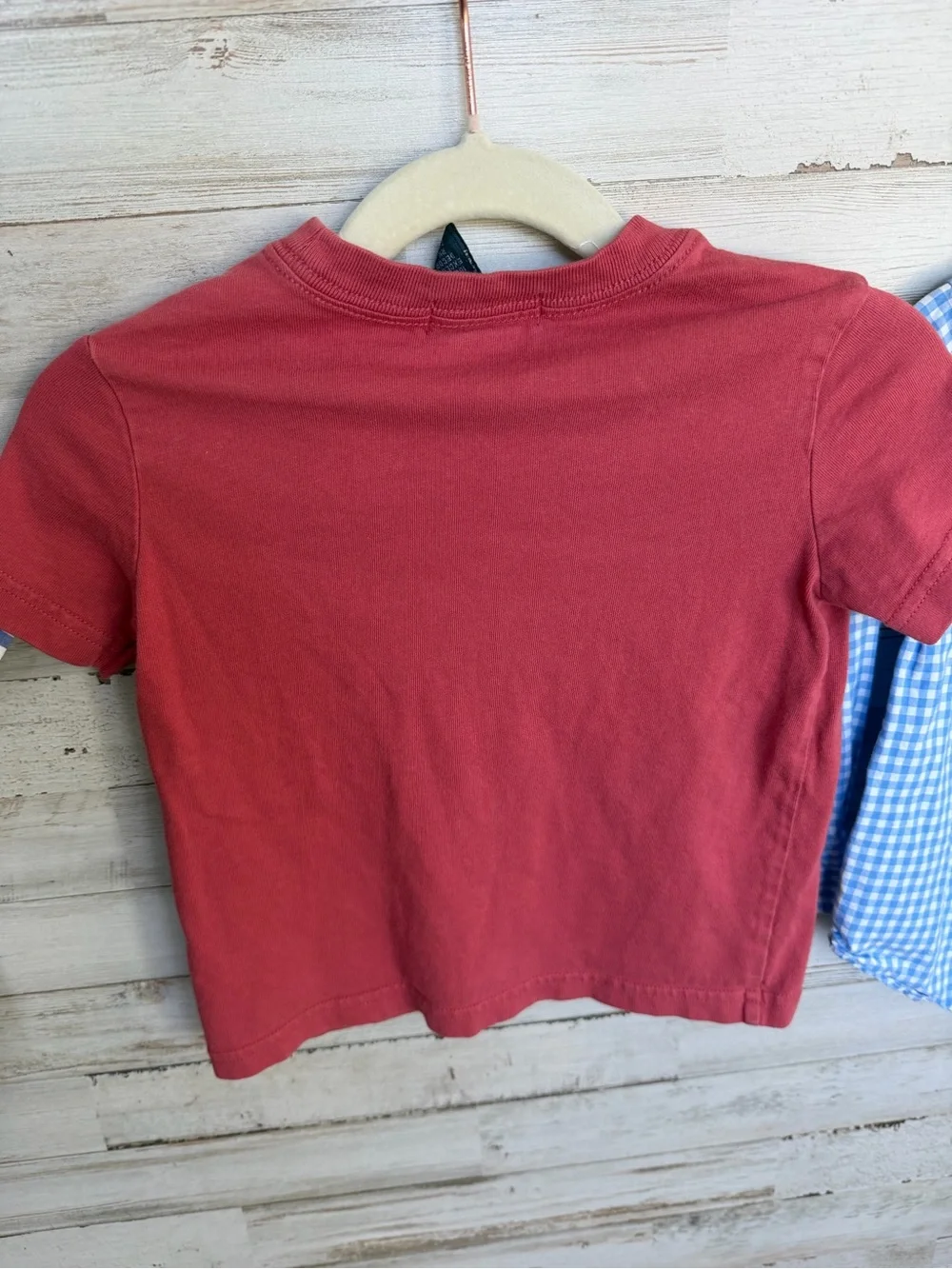 Ralph Lauren Kids Gingham Button-Down & Tee Set - Navy, Light Blue & Red